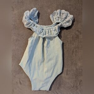 Blue Lace Kids One Piece Bodysuit